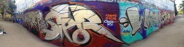 Graffiti Wall in Barcelona - Photo by KlausKinski - Poster, Word (2012)