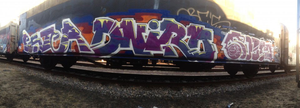 Graffiti Train in Germany - Photo by KlausKinski - Poster, Dniro, Roem (2013)