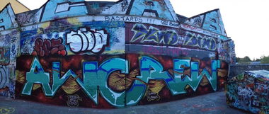 Graffiti Wall in Leipzig - Photo by KlausKinski - AWCrew (2013)