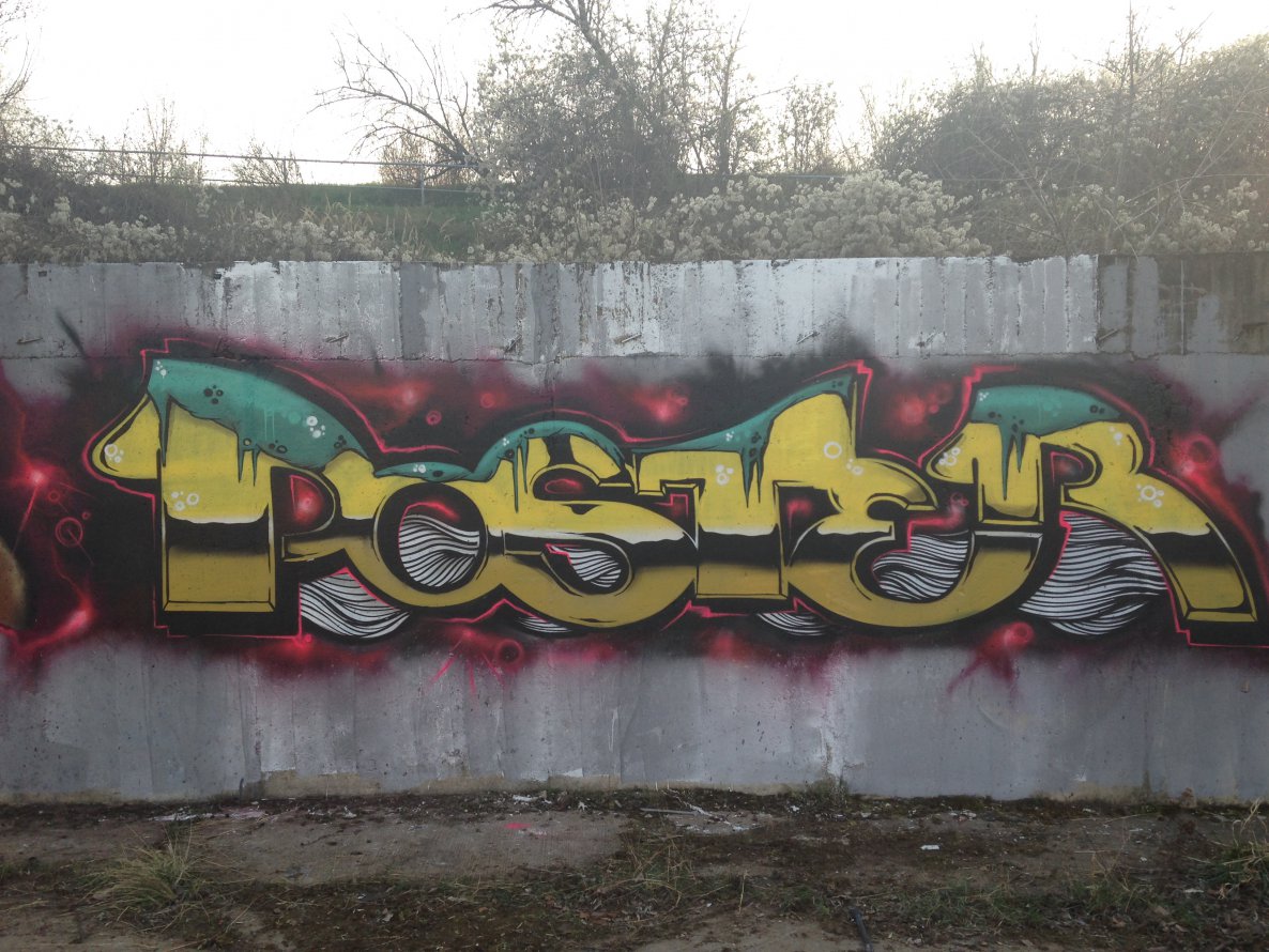 Graffiti Wall - Photo by KlausKinski - poster (2014)