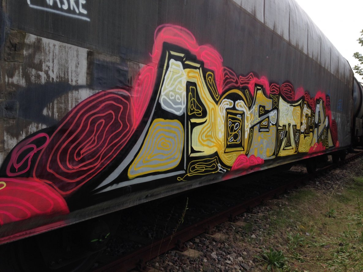 Graffiti Train - Photo by KlausKinski - Poster (2014)