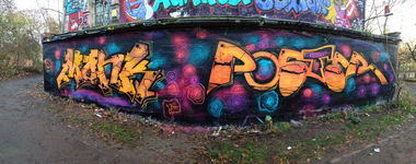 Graffiti Wall - Photo by KlausKinski - Monk, Poster (2014)