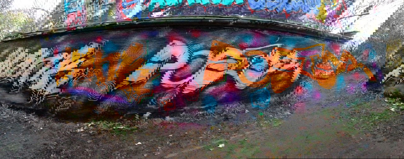 Graffiti Wall - Photo by KlausKinski - Monk, Poster (2014)