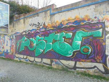 Graffiti Wall in Lissabon - Photo by KlausKinski - Poster (2015)
