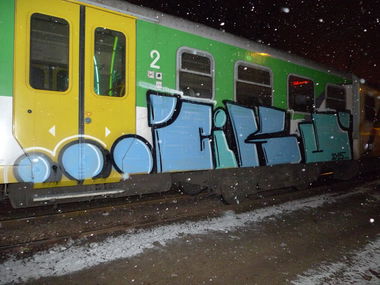 Graffiti Train - Photo by Klimat - Ciku
