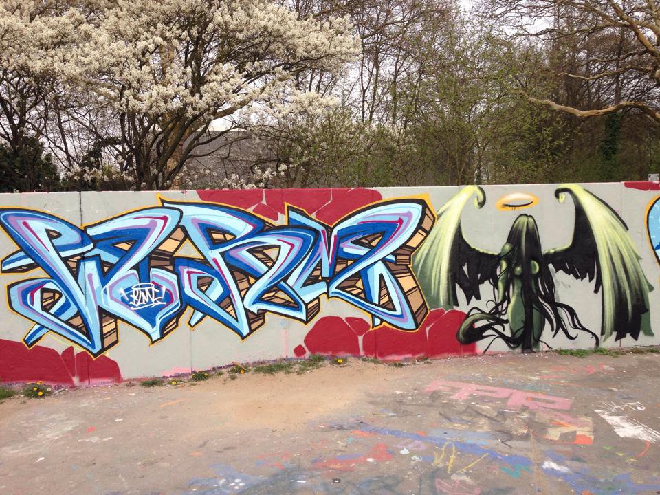 Graffiti Wall - Photo by Knastbruder - Worm, ilmc, kwa (2014)
