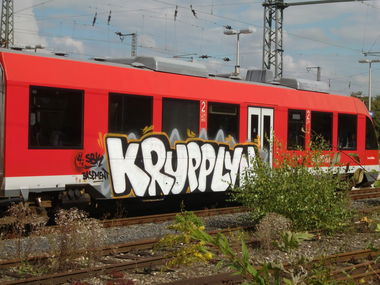 Graffiti Train - Photo by Knastbruder - Krupplyn, Kwa, Gsox (2014)