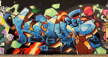 Graffiti Wall in Bochum - Photo by Knut - knut, tj, ebs (2015)