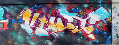 Graffiti Wall in Gladbeck - Photo by Knut - Knut, tj, ebs (2013)
