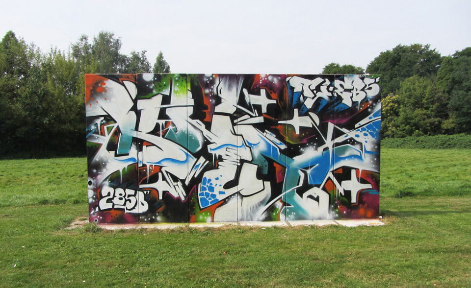 Graffiti Wall in Bottrop - Photo by Knut - knut, tj, ebs (2012)