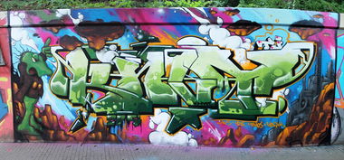 Graffiti Wall in Gladbeck - Photo by Knut - Knut, tj, ebs (2013)