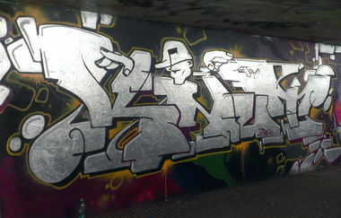 Graffiti Wall in Gladbeck - Photo by Knut - knut, ebs, tj (2014)