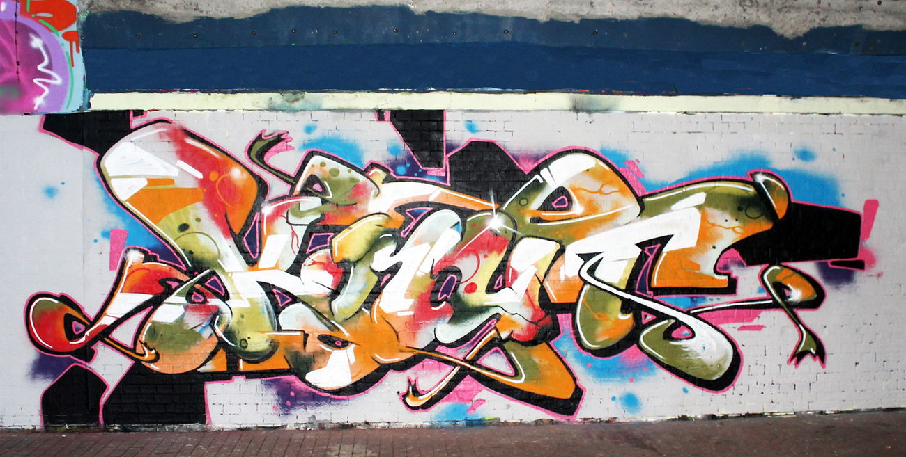Graffiti Wall in Duisburg - Photo by Knut - knut, tj, ebs (2015)