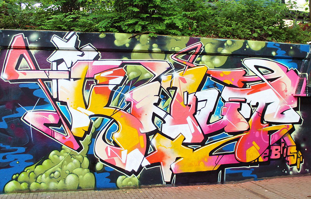 Graffiti Wall in Gladbeck - Photo by Knut - knut, tj, ebs (2016)