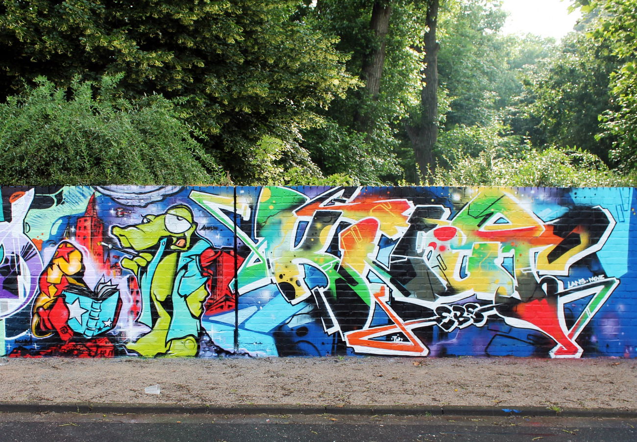 Graffiti Wall in Dinslaken - Photo by Knut - knut, tj, ebs (2016)