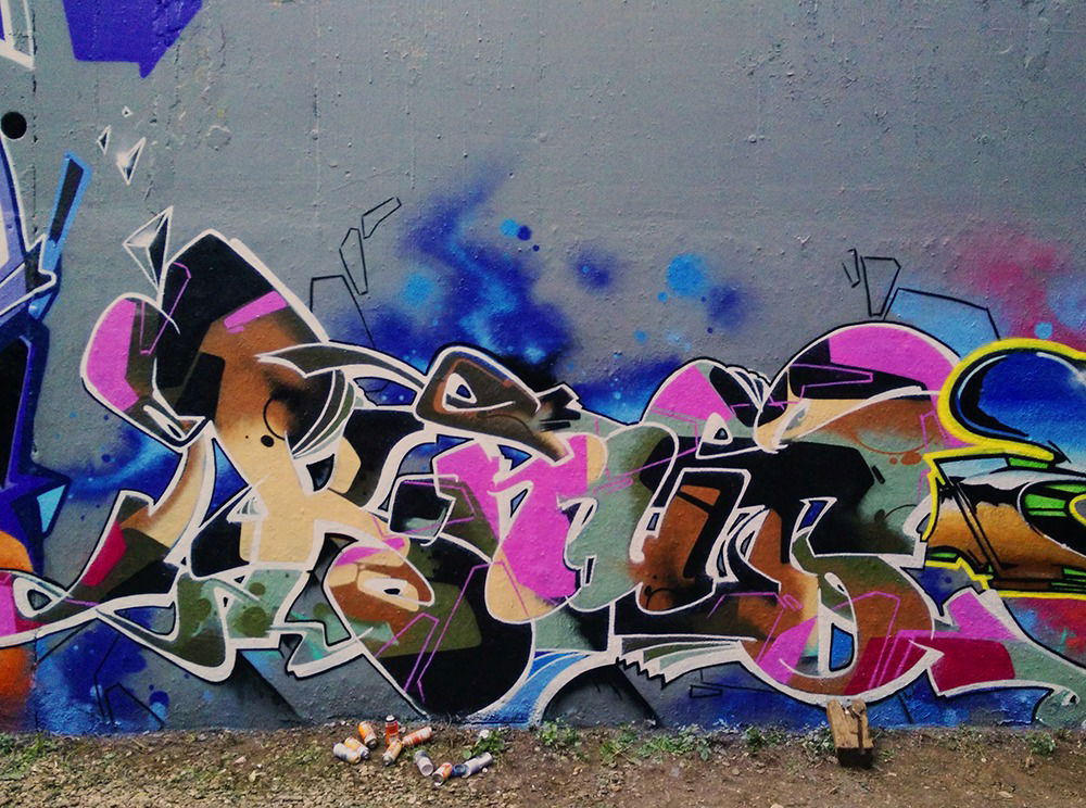 Graffiti Wall in Köln - Photo by Knut - knut, tj, ebs (2015)