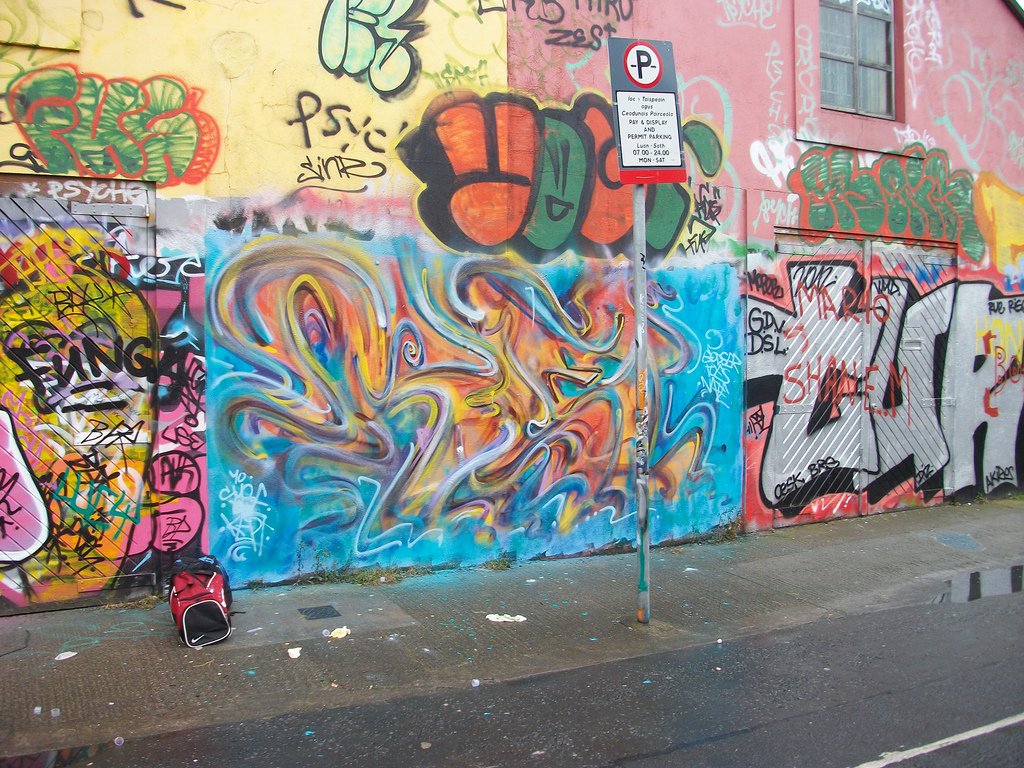 Graffiti Wall - Photo by KoceOne - windmill.lane.dublin.city, centre. (apri)