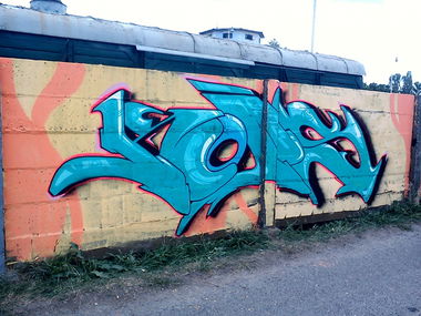 Graffiti Wall in Zlaté Moravce - Photo by Kois - Zlate, Moravce (2012)