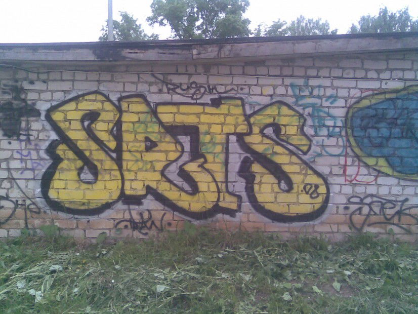Graffiti Bombing - Photo by Kolyanes - store, nes, today (2008)
