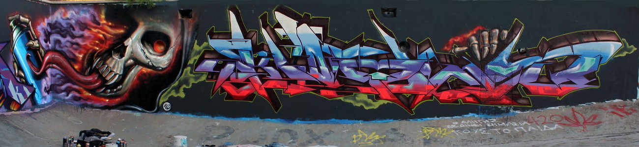 Graffiti Wall in Athens - Photo by Komet1 - WD, _Komet