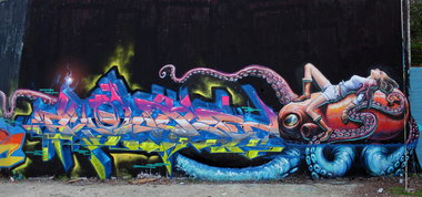 Graffiti Wall in Athens - Photo by Komet1 - Komet, WD