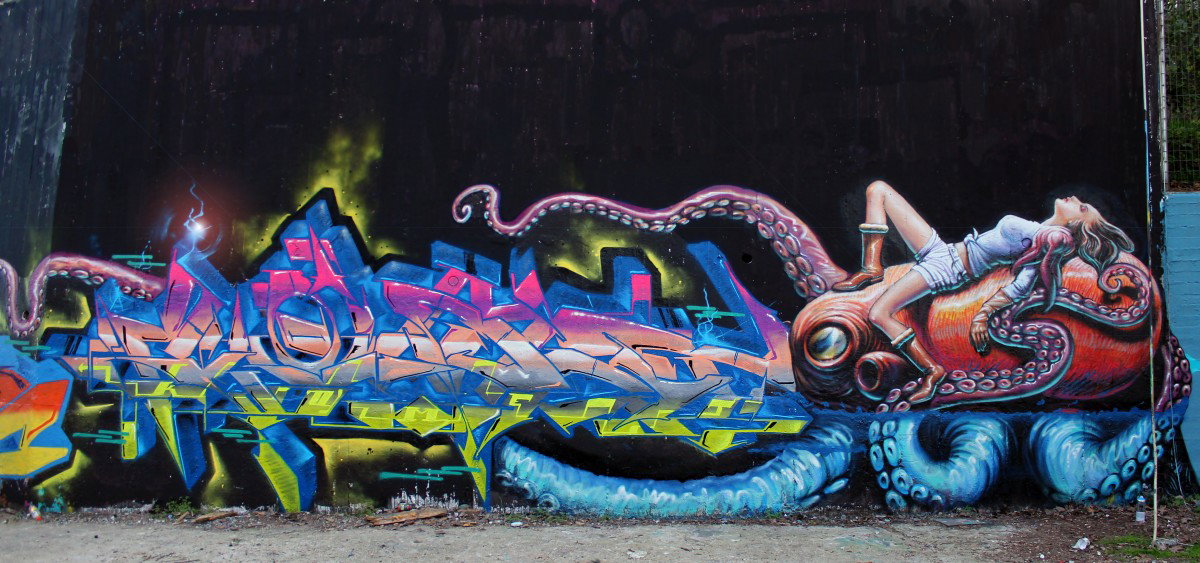 Graffiti Wall in Athens - Photo by Komet1 - Komet, WD