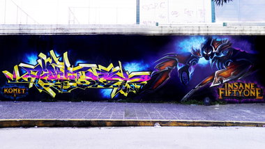 Graffiti Wall in Athens - Photo by Komet1 - komet, insane51