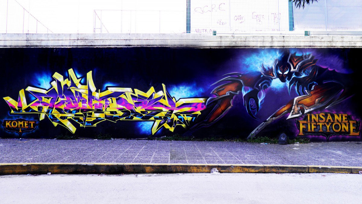Graffiti Wall in Athens - Photo by Komet1 - komet, insane51