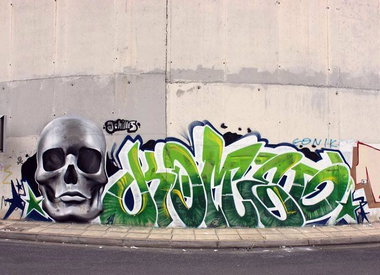 Graffiti Bombing - Photo by Komet1 - komet1, Achilles (2014)