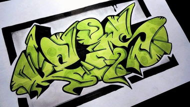 Graffiti Sketch - Photo by Kopaka - Keis, Sketch, Green (2016)