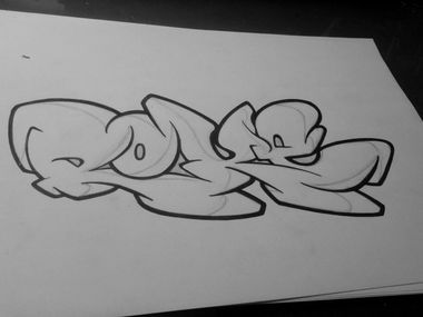 Graffiti Sketch in Poland - Photo by Kopaka (2015)