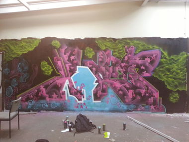 Graffiti Wall - Photo by Kordinger - kort, one (2013)