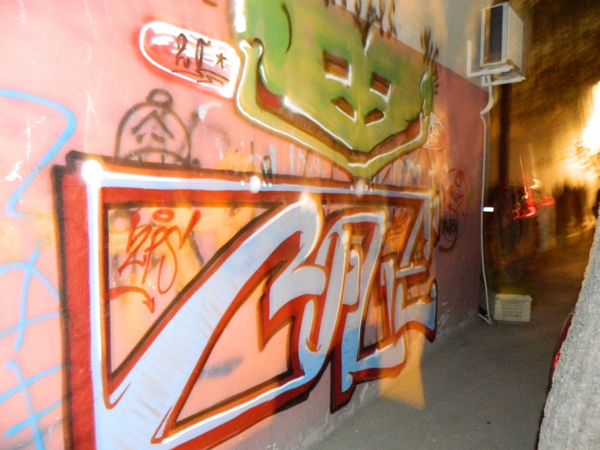 Graffiti Bombing in Belgrade - Photo by Korfic