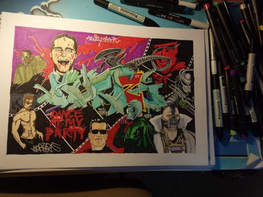 Graffiti Sketch - Photo by Kortzeone - blackbook (2014)