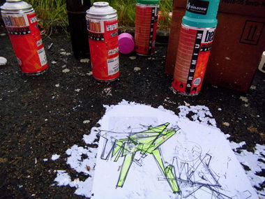 Graffiti Sketch in Zittau - Photo by Krakl - SZ