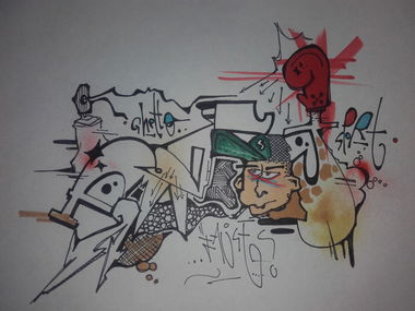 Graffiti Sketch - Photo by Krakl - Faust, Kear, Ghetto