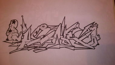 Graffiti Sketch - Photo by Krakl - Azme, KGB, DBS (2015)