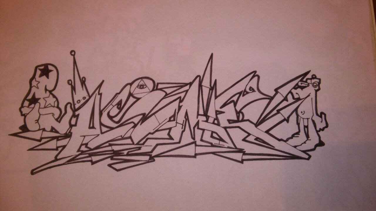 Graffiti Sketch - Photo by Krakl - Azme, KGB, DBS (2015)