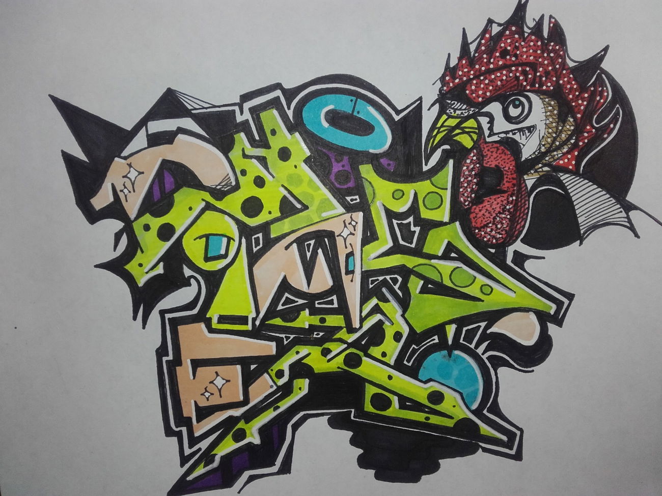 Graffiti Sketch - Photo by Krakl - Chicken, Kear (2017)