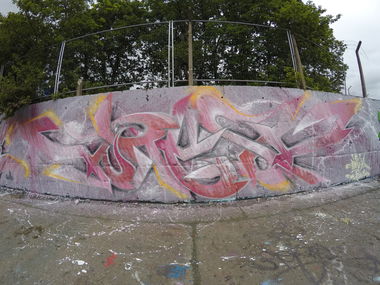 Graffiti Wall in Birmingham - Photo by Kreshone - bew, gsm (2015)