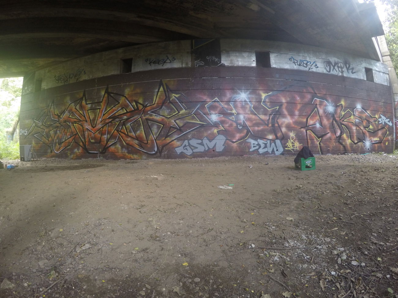 Graffiti Wall in Nottingham - Photo by Kreshone - bew, gsm (2015)