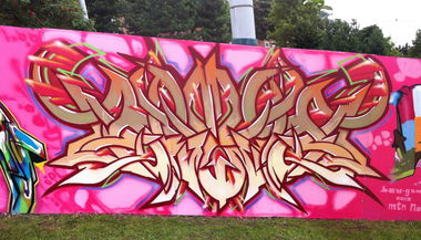 Graffiti Wall in Nottingham - Photo by Kreshone - BEW, GSM (2012)