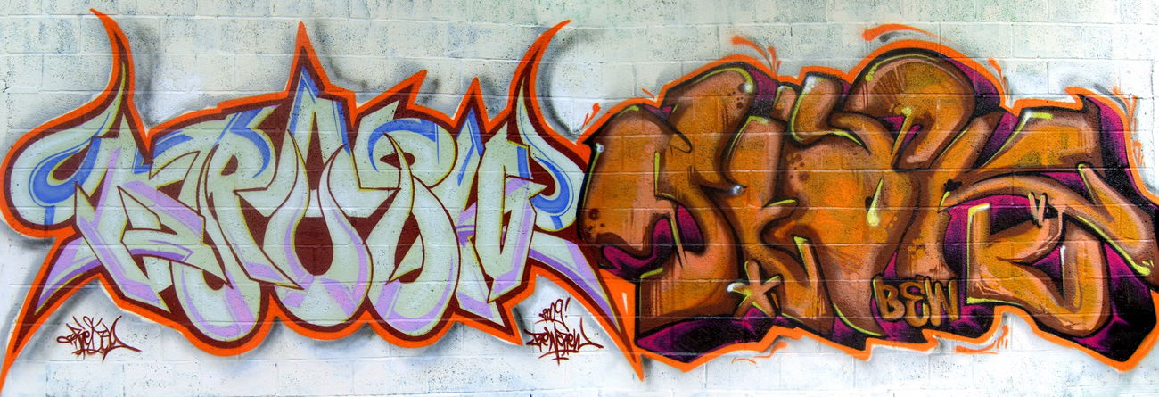 Graffiti Wall in Nottingham - Photo by Kreshone - bew, gsm