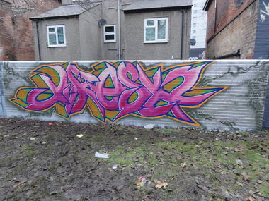 Graffiti Wall in Nottingham - Photo by Kreshone - bew, gsm (2010)