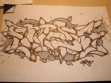 Graffiti Sketch in Aurich - Photo by Kros87 - Kros, KrosOne, Kros87 (2011)
