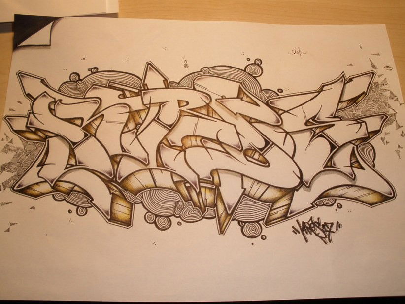 Graffiti Sketch in Aurich - Photo by Kros87 - Kros, KrosOne, Kros87 (2011)