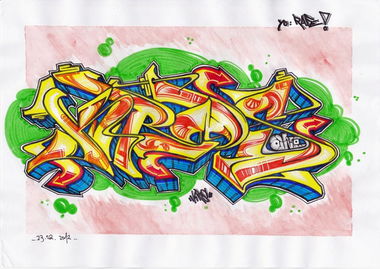 Graffiti Sketch in Aurich - Photo by Kros87 - Kros, KrosOne, Kros87 (2012)