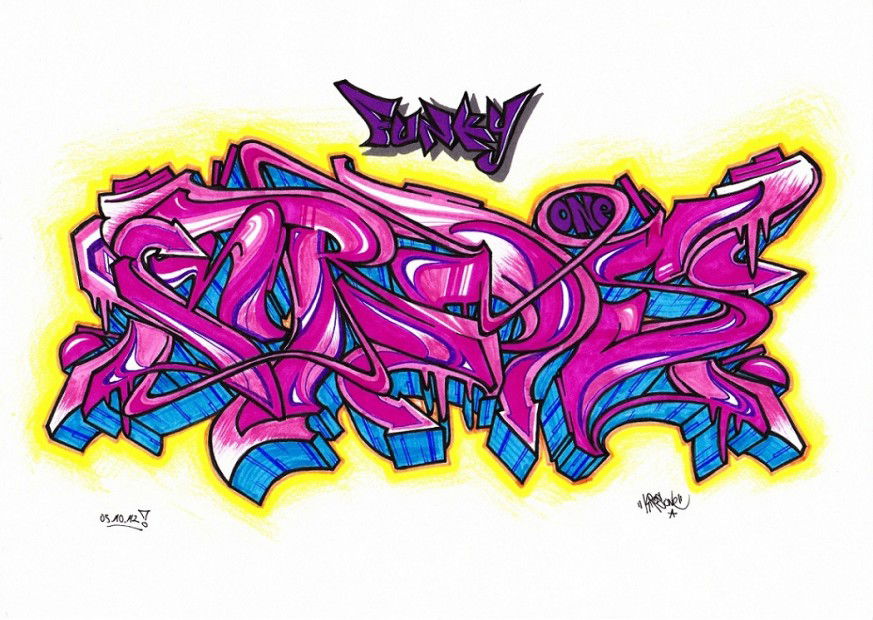 Graffiti Sketch in Aurich - Photo by Kros87 - Kros, KrosOne, FunkyKros (2012)
