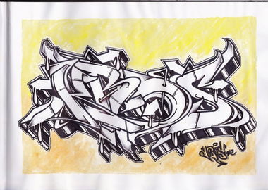 Graffiti Sketch in Aurich - Photo by Kros87 - Kros, KrosOne, Kros87 (2012)