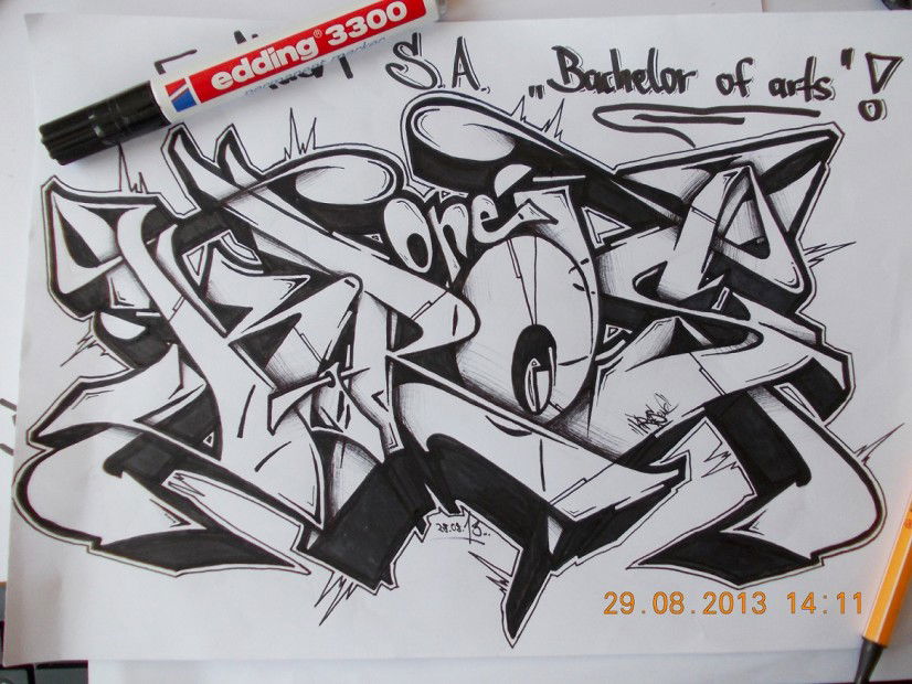 Graffiti Sketch in Aurich - Photo by Kros87 - KrosOne, Kros87, Kros (2013)